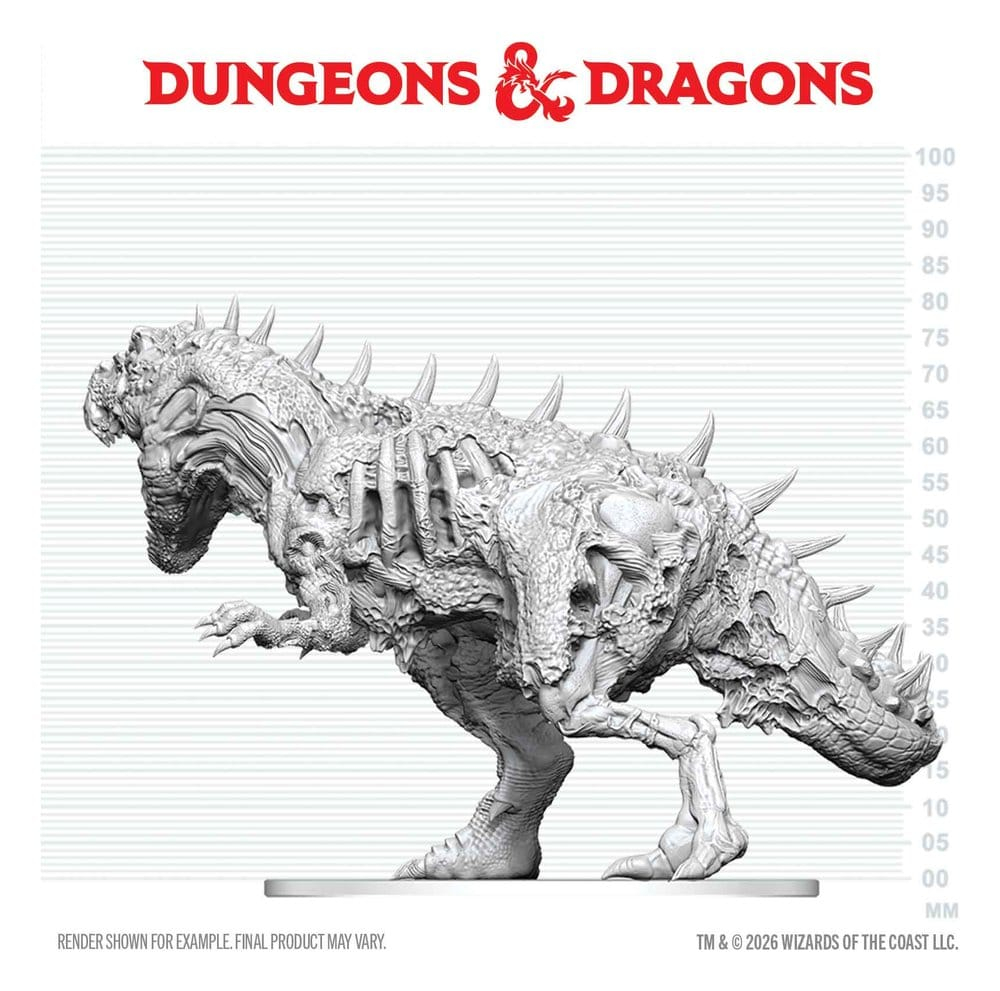 Dungeons & Dragons Nolzur's Marvelous Miniatures Unpainted Miniature Tyrannosaurus Zombie 20 cm [3]