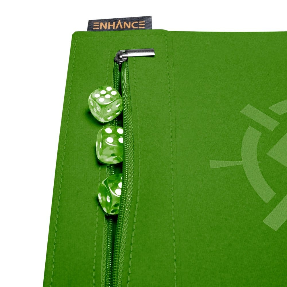 Enhance Tabletop Accessories Roll on a Scroll Dice and Rolling Mat Green [2]