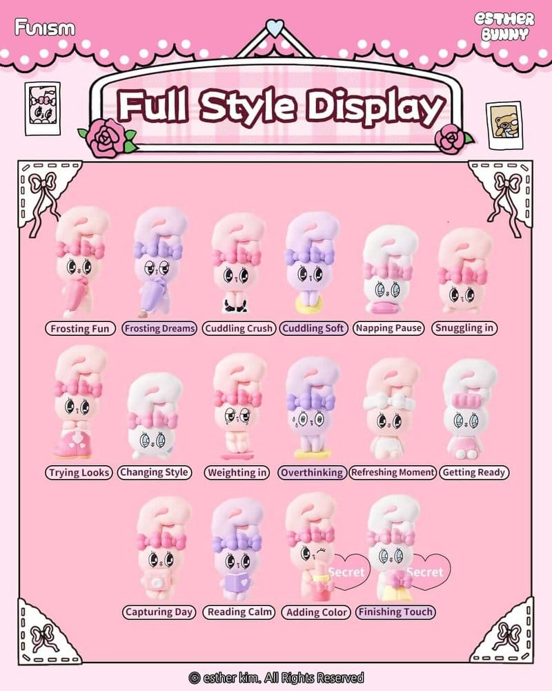 Esther Bunny Blind Box Mini Figures Little Vlog Bunny Face Series 6 cm Display (6) [2]