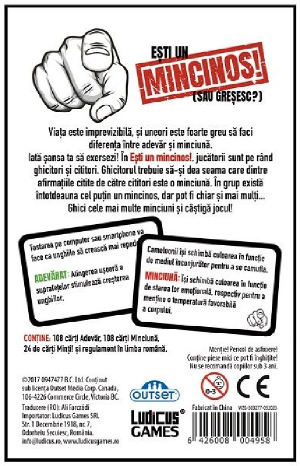 Esti un Mincinos! Joc de petrecere – limba romana [2]