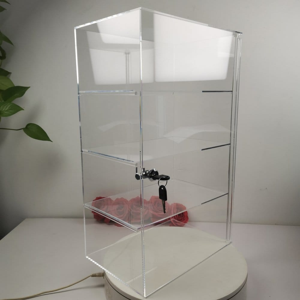 Evoretro 4-Tier Locking Acrylic Tiered Countertop Showcase Display Case [3]
