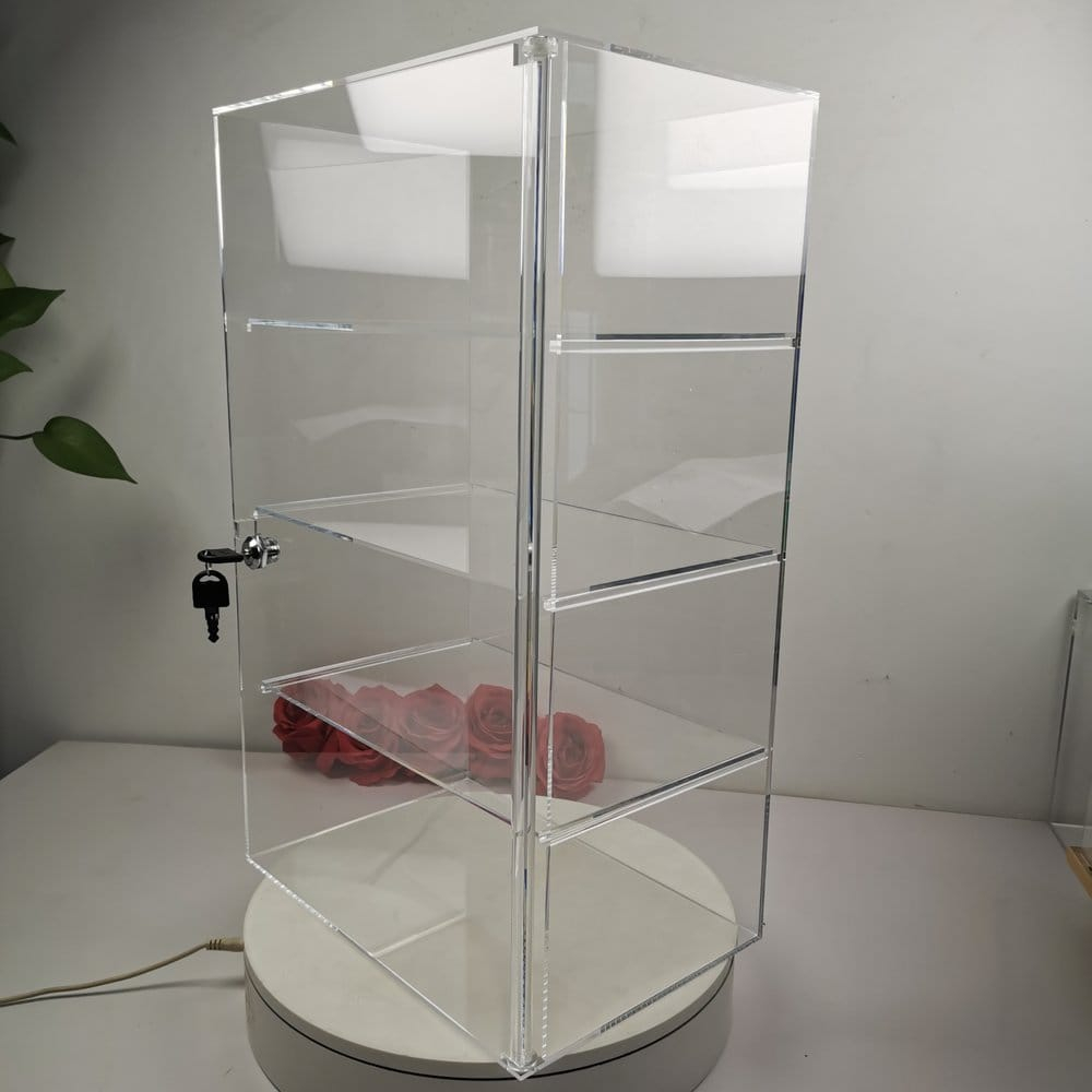 Evoretro 4-Tier Locking Acrylic Tiered Countertop Showcase Display Case [5]
