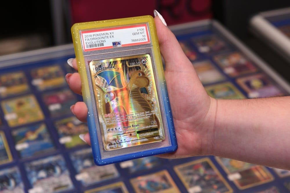 Evoretro Bumper for PSA Graded Card Slab Gradient Yellow-Blue Glitter [2]