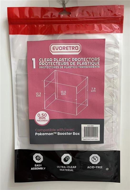 Evoretro PET Display Case Protector for Pokémon Booster Box (1-Pack) [4]