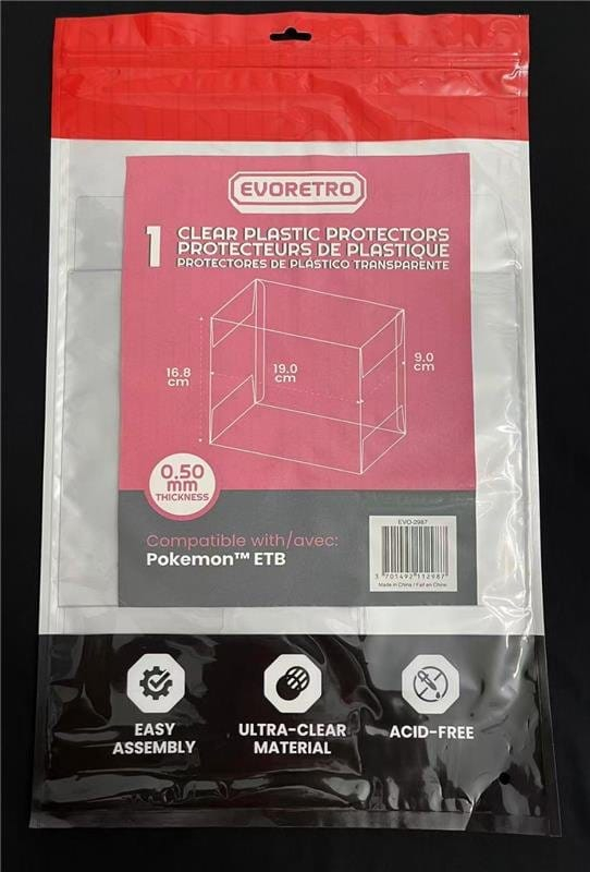 Evoretro PET Display Case Protector for Pokémon ETB (1-Pack) [4]