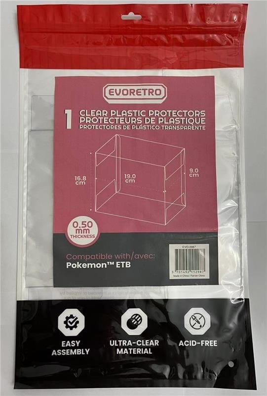 Evoretro PET Display Case Protector for Pokémon ETB (1-Pack) [5]
