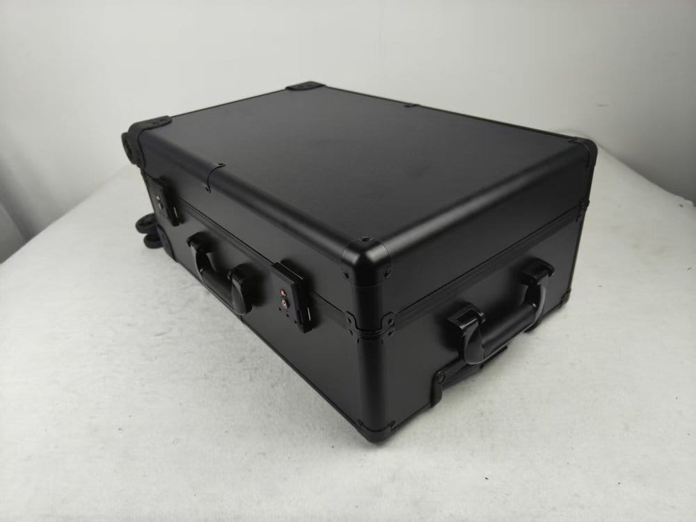 Evoretro Trading Card Luggage Wheeled Case 5-Rows Round Aluminum 56.0 x 35.4 cm [3]