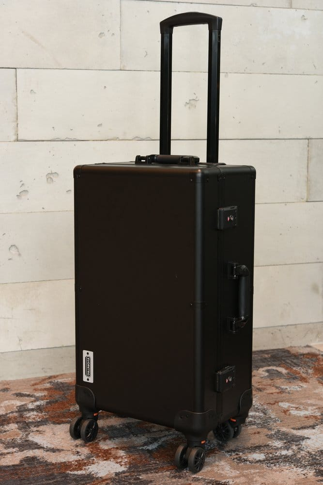 Evoretro Trading Card Luggage Wheeled Case 5-Rows Round Aluminum 56.0 x 35.4 cm [6]