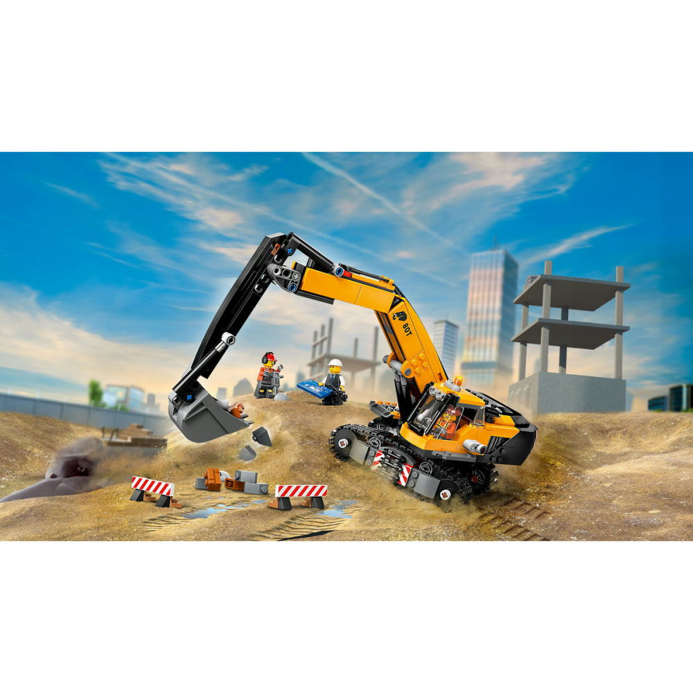 LEGO City Excavator galben de constructii 60420 [10]