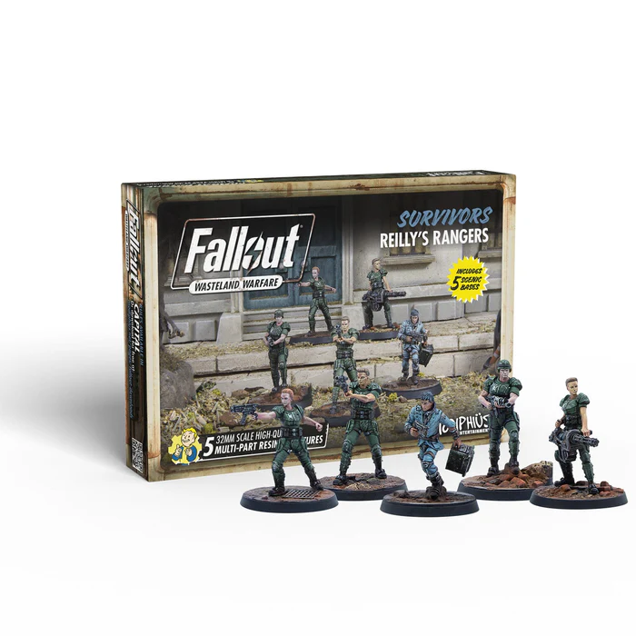Fallout Wasteland Warfare Reillys Rangers Modiphius miniaturi Capital Wave rasina 32mm [1]