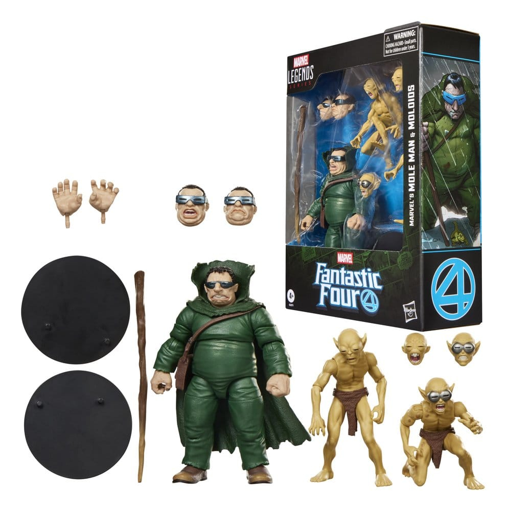 Fantastic Four Marvel Legends Action Figure 3-Pack Marvel's Mole Man & Moloids 15 cm [2]