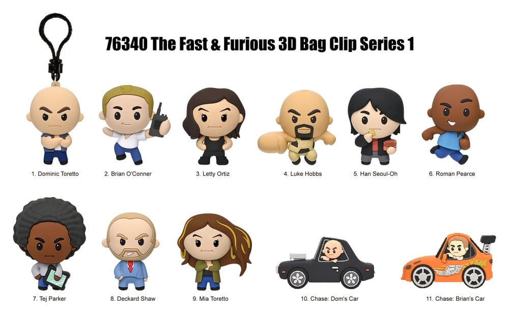 Fast & Furious 25th Anniversary 3D PVC Bag Clips Series 1 Blind Bag Display (24) [2]