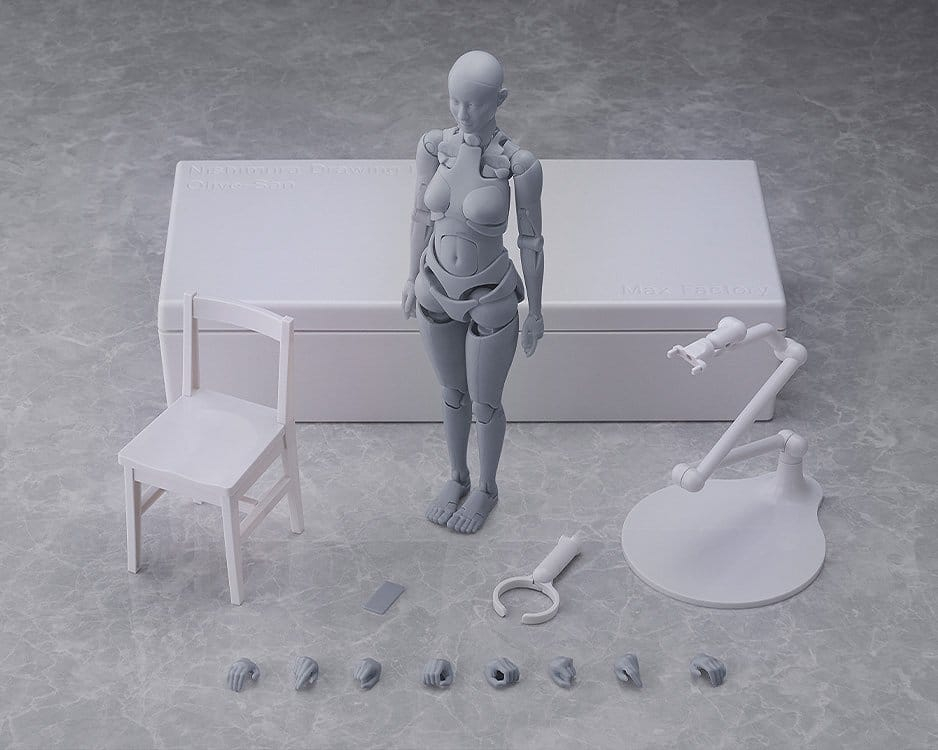 Figma Action Figure Nishimura Style Drawing Doll Olive Gray 21 cm [13]