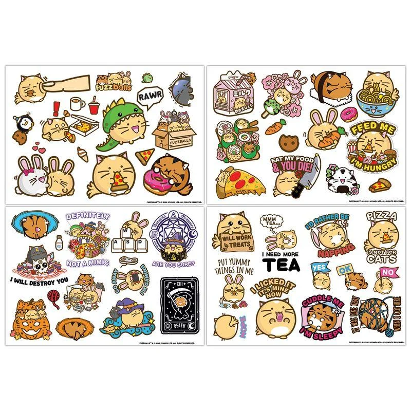 Fuzzballs Set Stickere Vinyl Reutilizabile [2]
