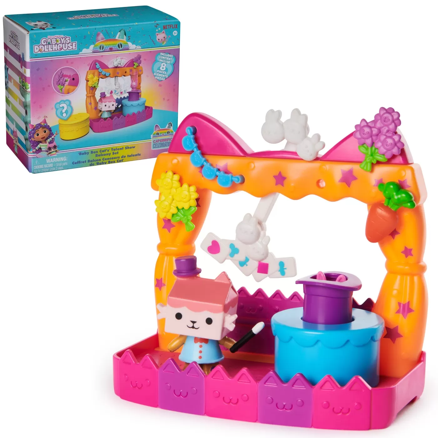 Gabby’s Dollhouse Balcon Talent Show Set cu Panda Mat [6]
