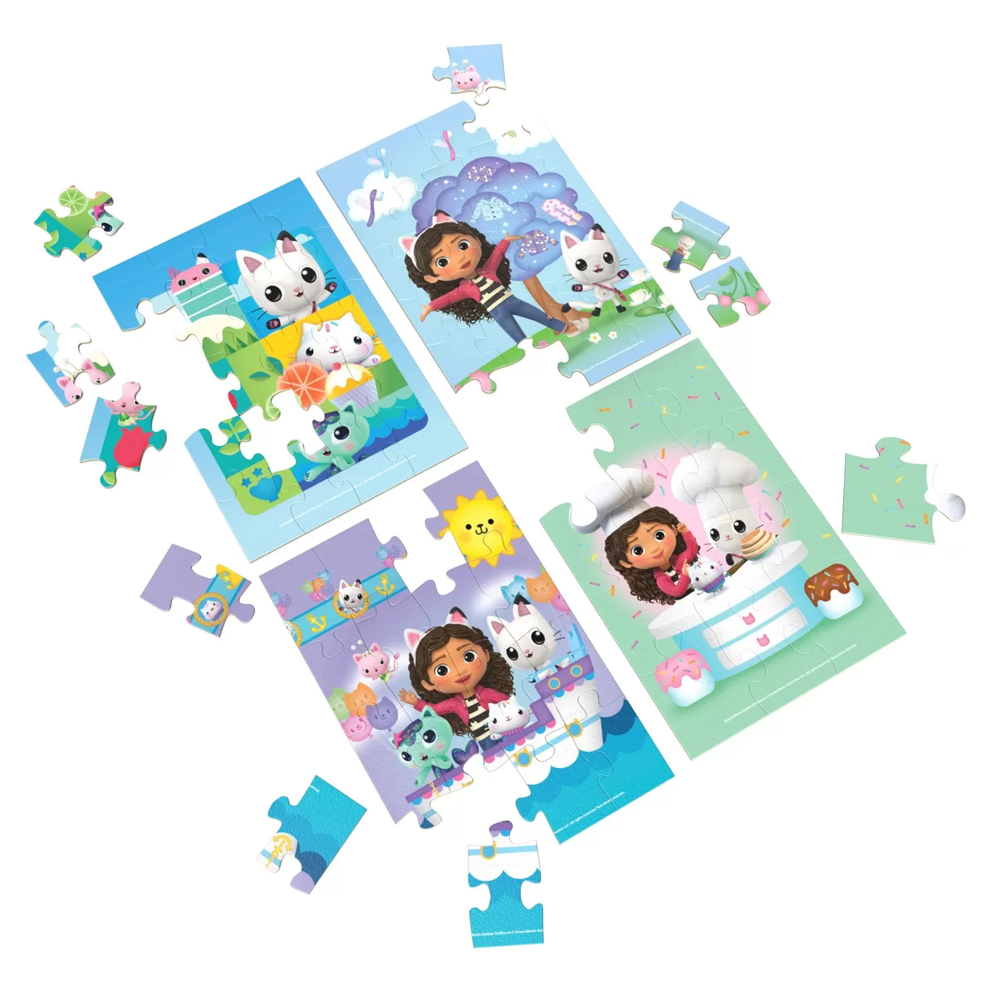 Gabby’s Dollhouse Set 4 Puzzle din Lemn 12-24 Piese [2]