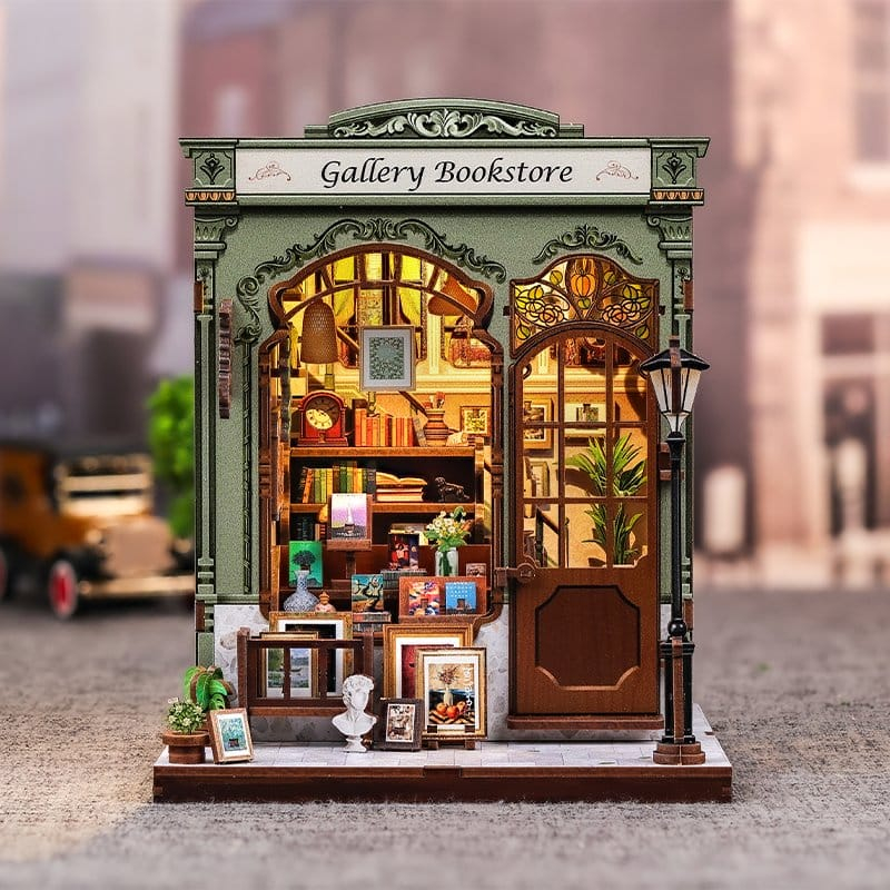 Gallery Bookstore - DIY Miniature House Kit cu LED [2]