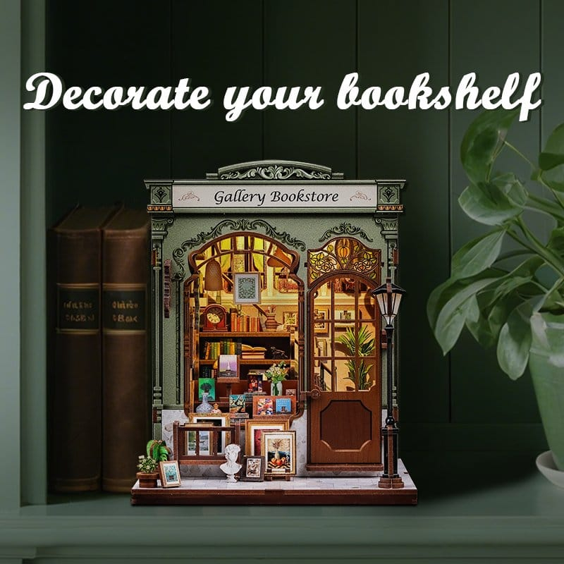 Gallery Bookstore - DIY Miniature House Kit cu LED [3]