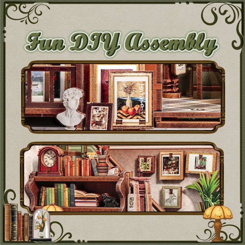 Gallery Bookstore - DIY Miniature House Kit cu LED [5]