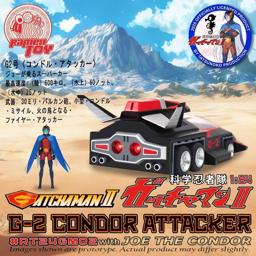 Gatchaman II Action Figure 1:24 Scale G-2 Condor Attacker with Joe the Condor [2]