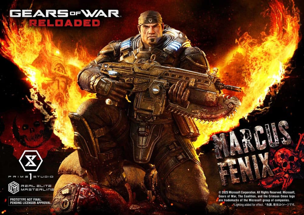 Gears of War: Reloaded Real Elite Masterline Series Statue 1/3 Marcus Fenix Ultimate Bonus Version 97 cm [9]