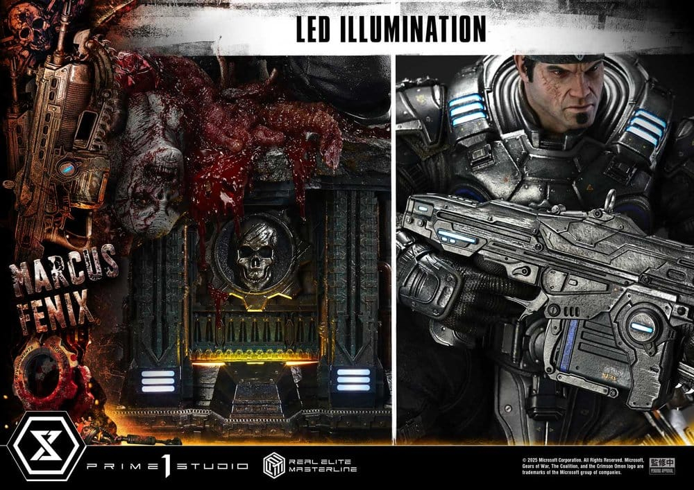 Gears of War: Reloaded Real Elite Masterline Series Statue 1/3 Marcus Fenix Ultimate Version 97 cm [6]