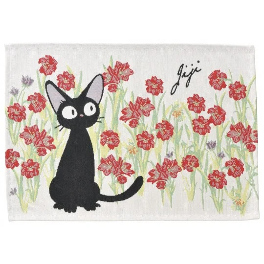 Ghibli - Kiki's Delivery Service - Placemat Jiji Red Flowers [1]