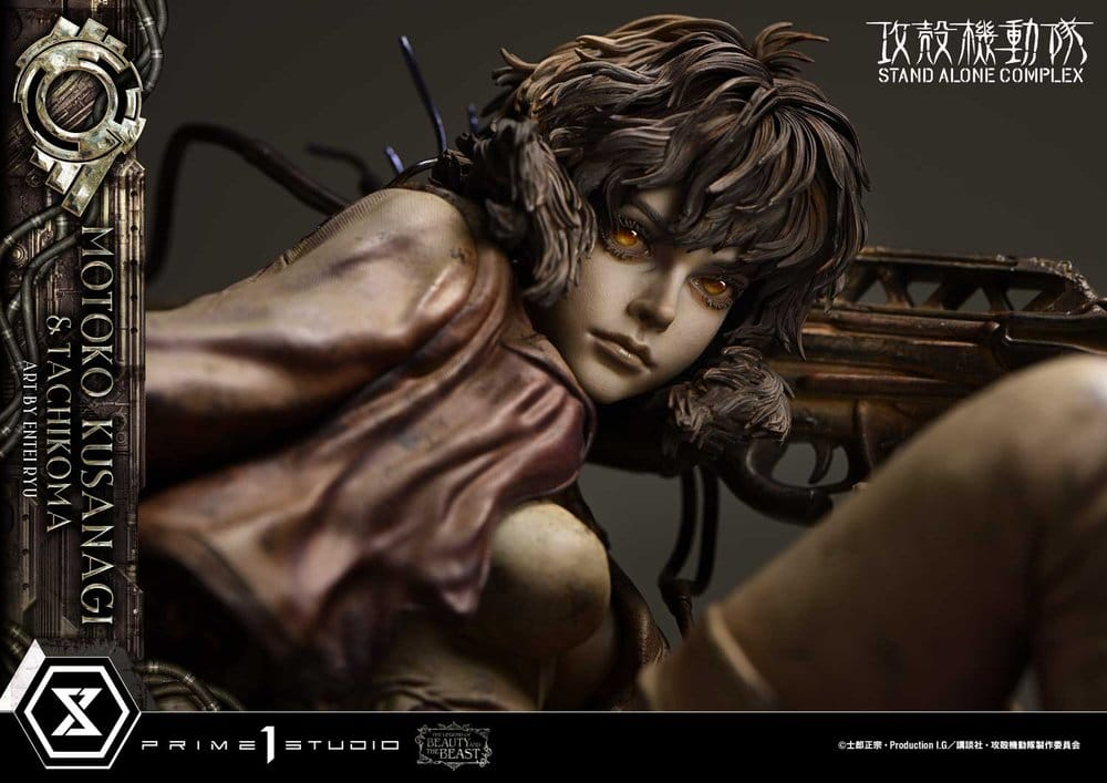 Ghost in the Shell Stand Alone Complex The Legend of Beauty and the Beast Statue 1/4 Motoko Kusanagi & Tachikoma Art by Entei Ryu Bonus Version 53 cm [9]