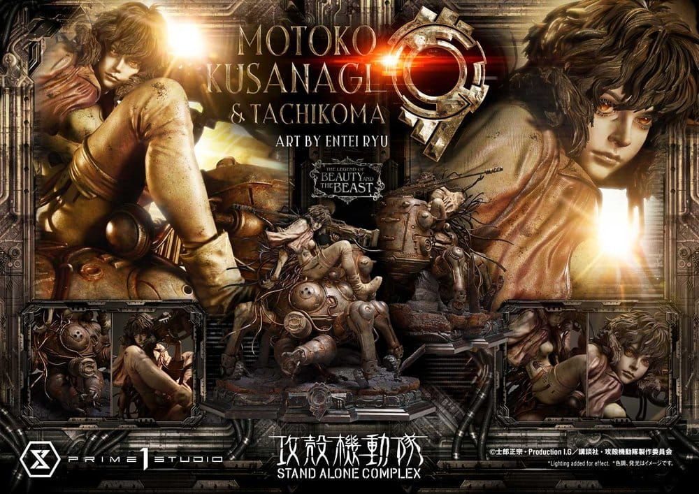 Ghost in the Shell Stand Alone Complex The Legend of Beauty and the Beast Statue 1/4 Motoko Kusanagi & Tachikoma Art by Entei Ryu Bonus Version 53 cm [5]