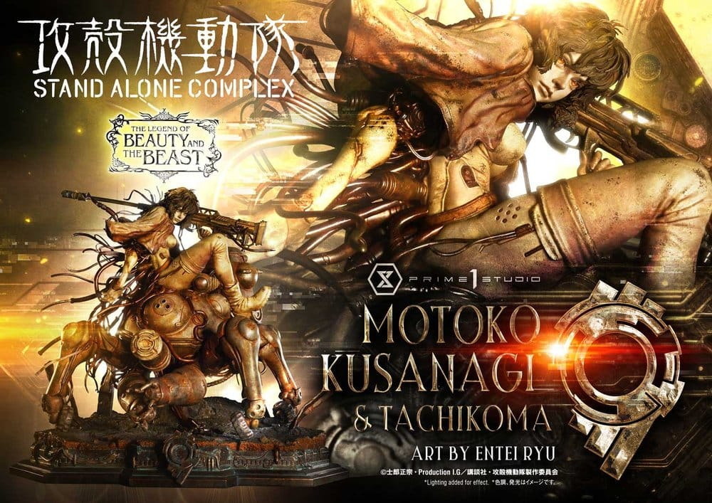 Ghost in the Shell Stand Alone Complex The Legend of Beauty and the Beast Statue 1/4 Motoko Kusanagi & Tachikoma Art by Entei Ryu Bonus Version 53 cm [3]