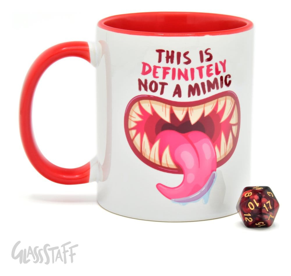 Glassstaff Gift Set Mug & Dice D20 Not a Mimic [4]