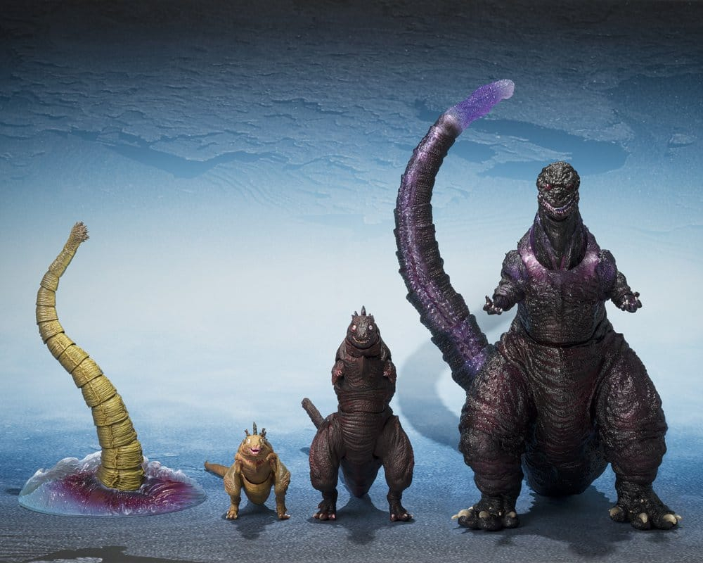 Godzilla 2016 S.H.MonsterArts Action Figures 3-Pack The Second Form, Thrid Form, Giant Unidentified Creature Set [10]