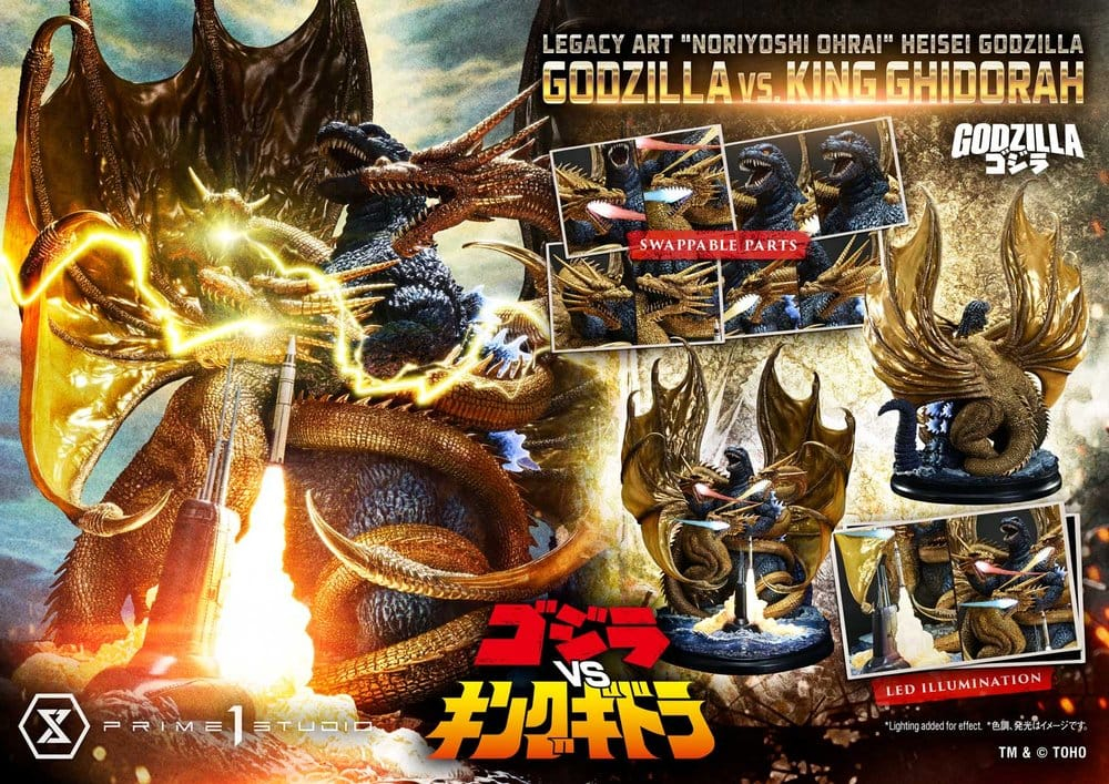 Godzilla Legacy Art "Noriyoshi Ohrai" Statue Heisei Godzilla Godzilla vs. King Ghidorah Bonus Version 82 cm [3]