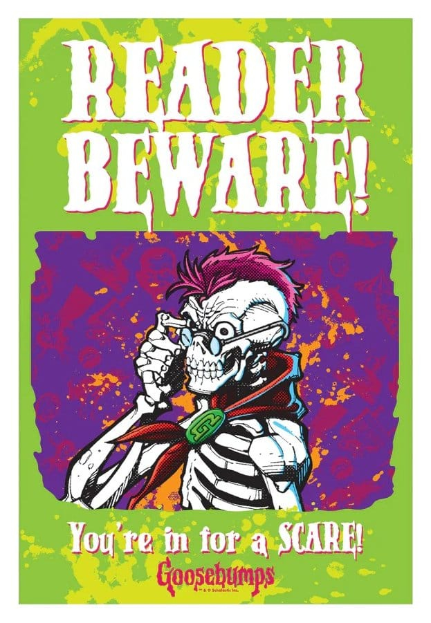 Goosebumps Metal Sign Reader Beware [2]