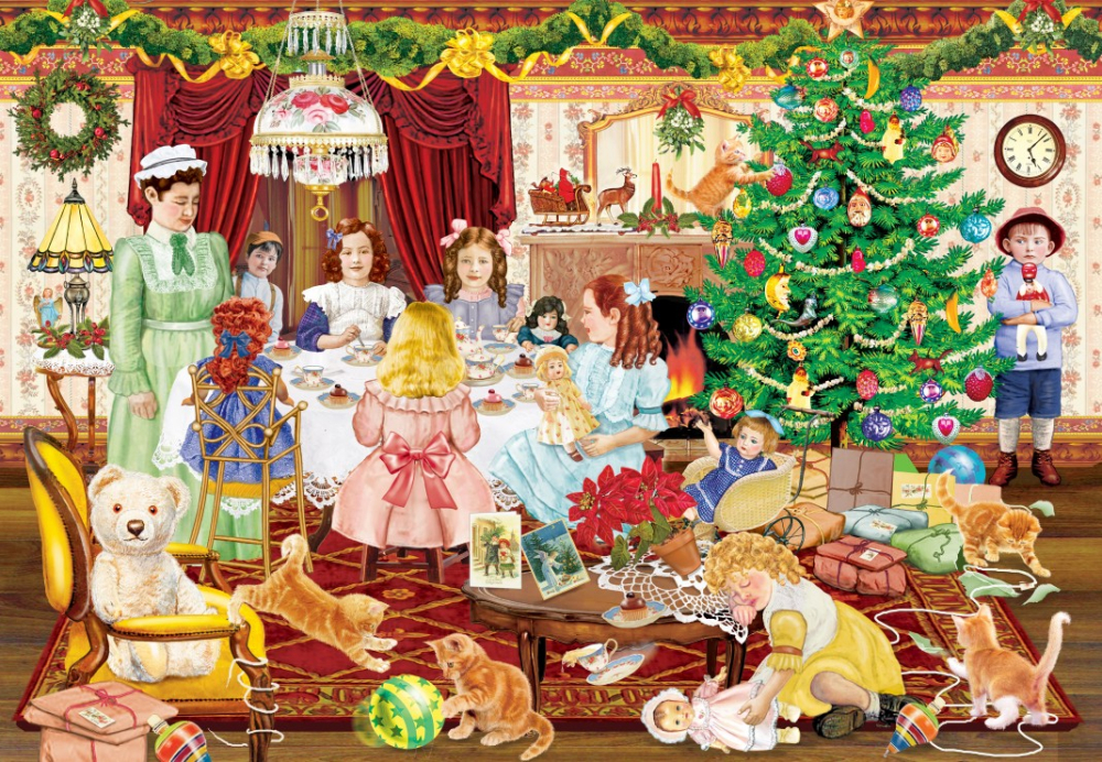 Grafika Puzzle – Girl's Christmas Tea Party 1000 piese [2]