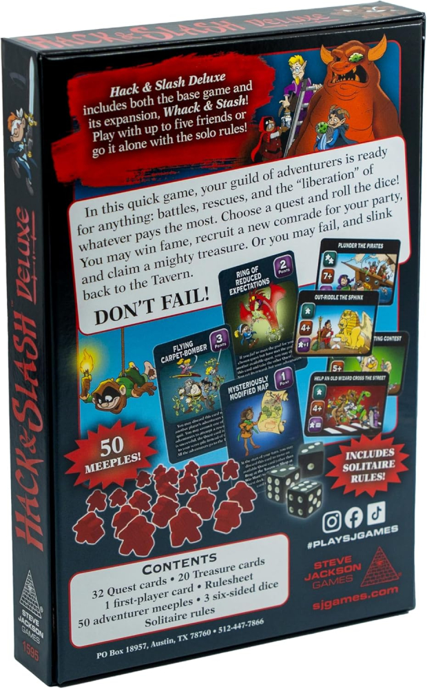 Hack & Slash Deluxe Fantasy Dice Card Game [4]