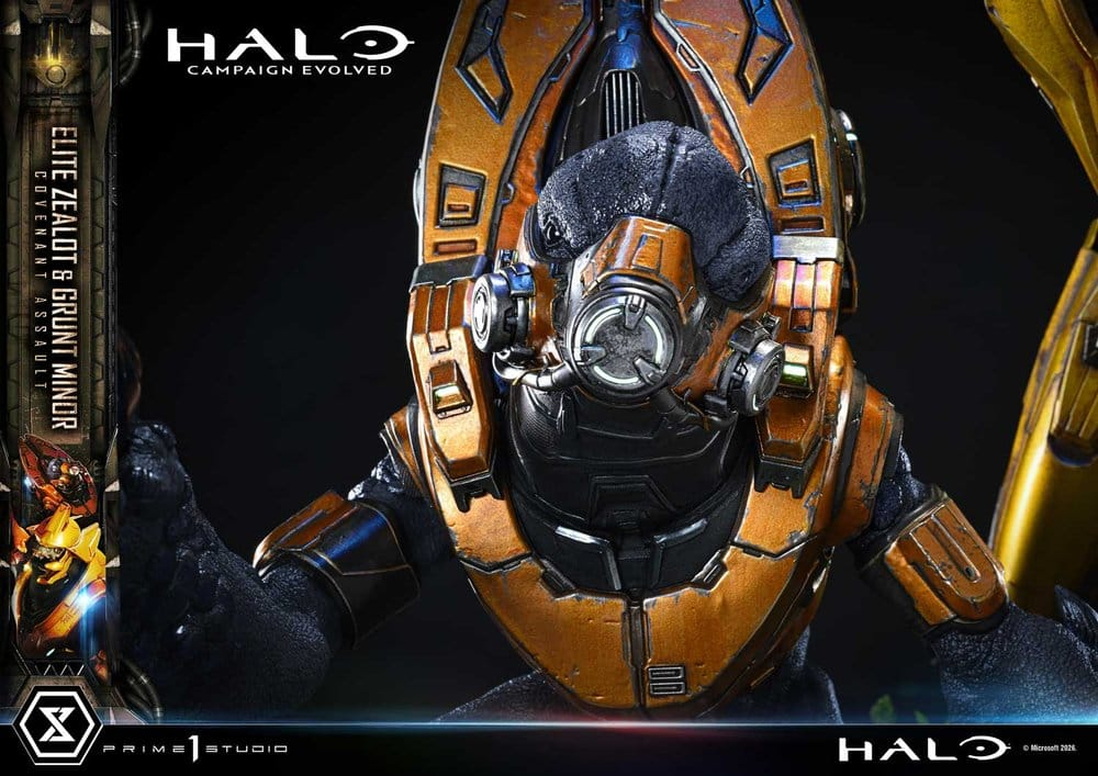 Halo: Campaign Evolved Ultimate Premium Masterline Series Statue 1/4 Elite Zealot & Grunt Minor: Covenant Assault 81 cm [15]