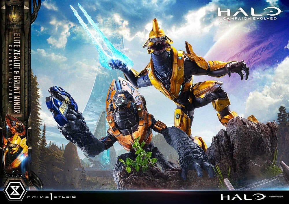 Halo: Campaign Evolved Ultimate Premium Masterline Series Statue 1/4 Elite Zealot & Grunt Minor: Covenant Assault 81 cm [13]
