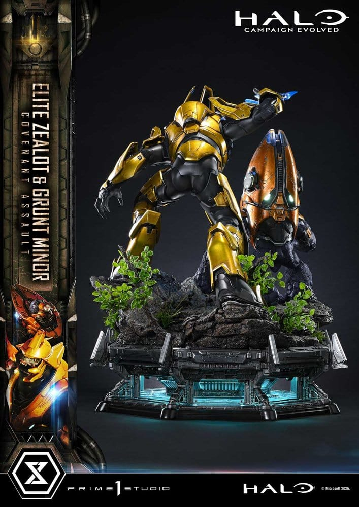 Halo: Campaign Evolved Ultimate Premium Masterline Series Statue 1/4 Elite Zealot & Grunt Minor: Covenant Assault 81 cm [11]
