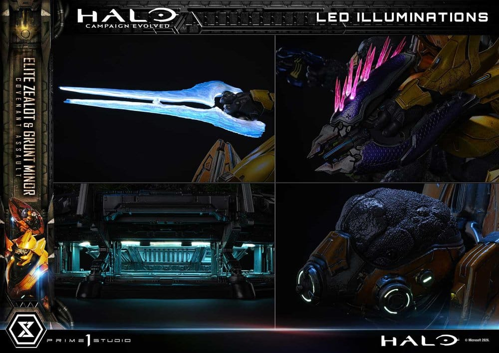 Halo: Campaign Evolved Ultimate Premium Masterline Series Statue 1/4 Elite Zealot & Grunt Minor: Covenant Assault Bonus Version 81 cm [9]