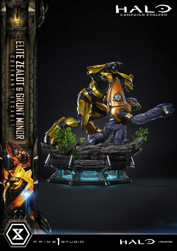 Halo: Campaign Evolved Ultimate Premium Masterline Series Statue 1/4 Elite Zealot & Grunt Minor: Covenant Assault Bonus Version 81 cm [24]