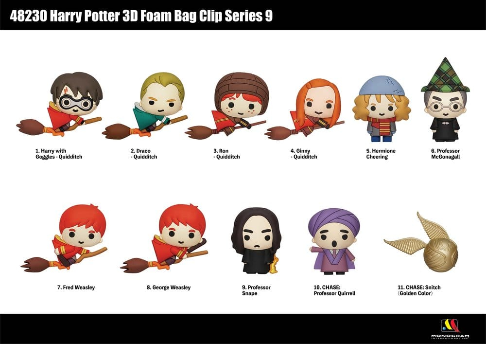 Harry Potter 3D Foam Bag Clips Series 9 Display (24) [2]