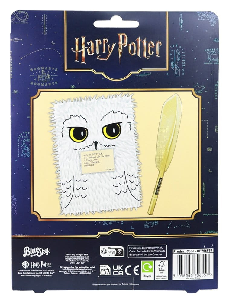 Harry Potter Plush Notebook Set with Pen Hedwig Magical Locations [3]