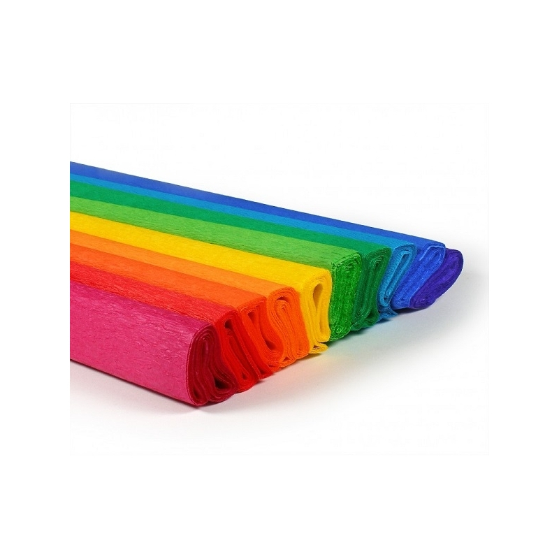 Hartie creponata Curcubeu 10 culori – set 10 role 200x25cm – Koh-I-Noor [1]