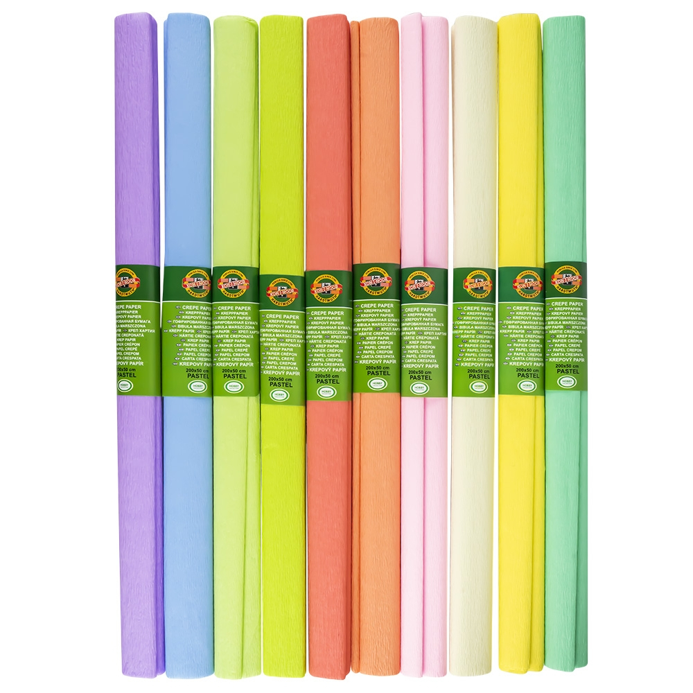 Hartie creponata pastel 200x50cm – set 10 role – Koh-I-Noor 32940 [1]