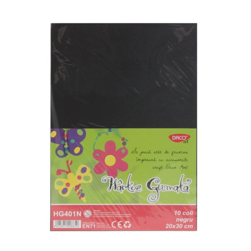 Hartie gumata 10 coli Negru DACO HG401N [1]
