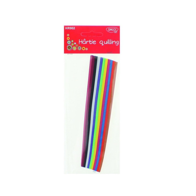 Hartie quilling 18x0.5 cm 300/set 10 culori DACO HR902 [1]