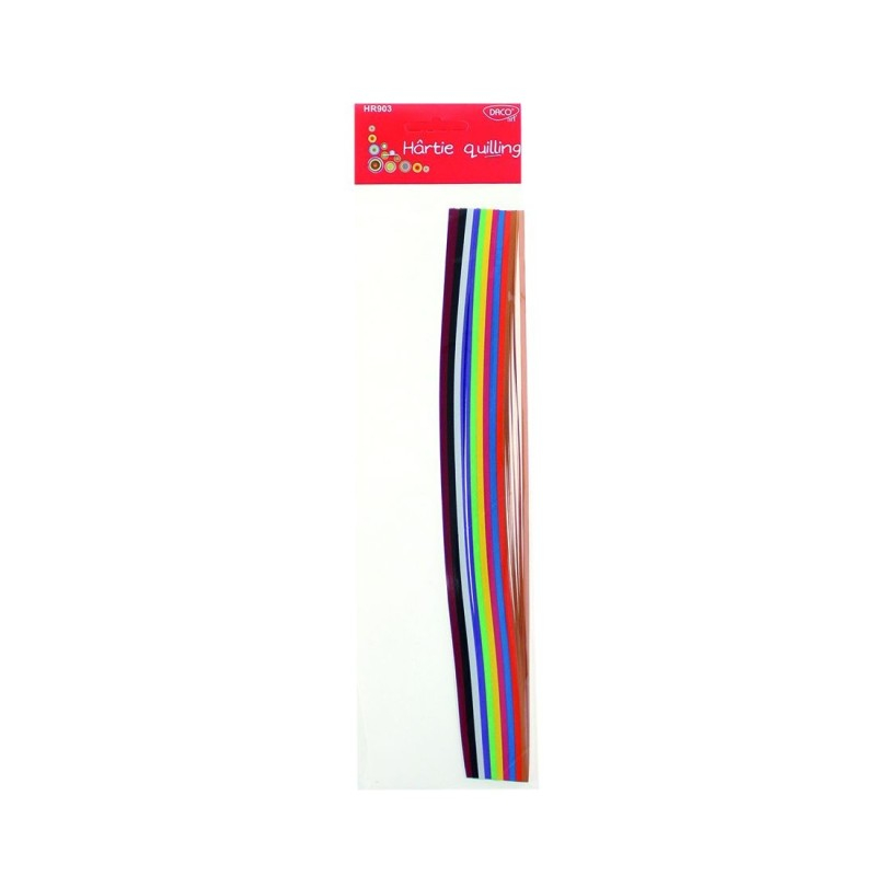 Hartie quilling 30x0.3 cm 300/set 10 culori DACO HR903 [1]
