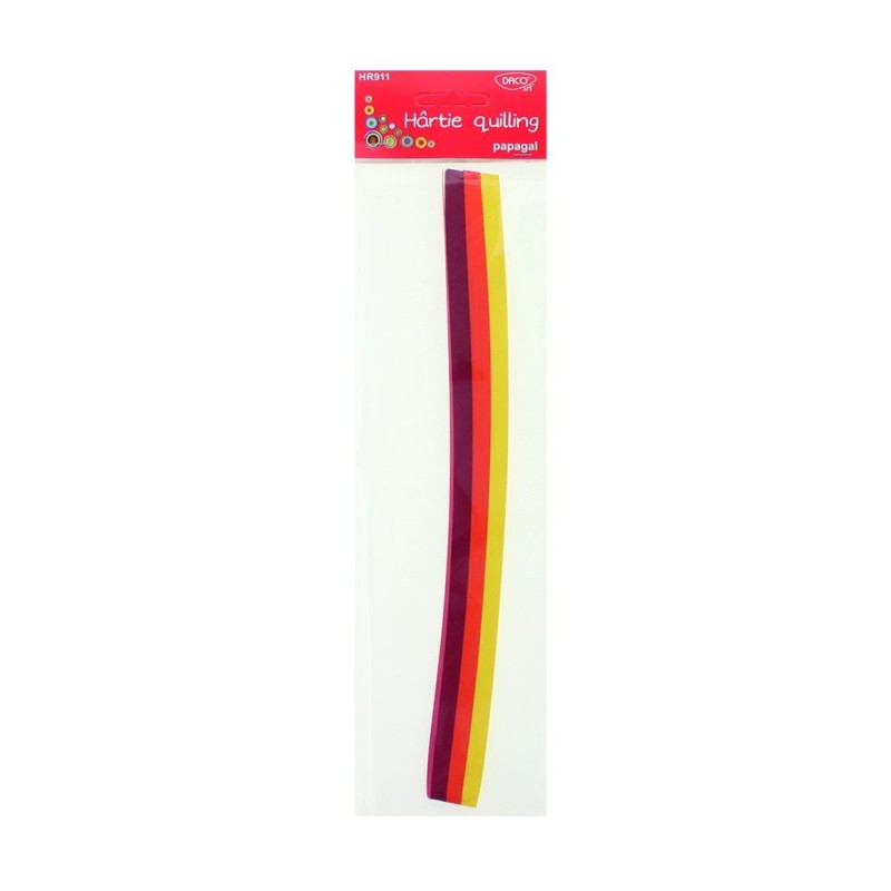 Hartie quilling 30x0.5 cm 200/set Papagal DACO HR911 [1]
