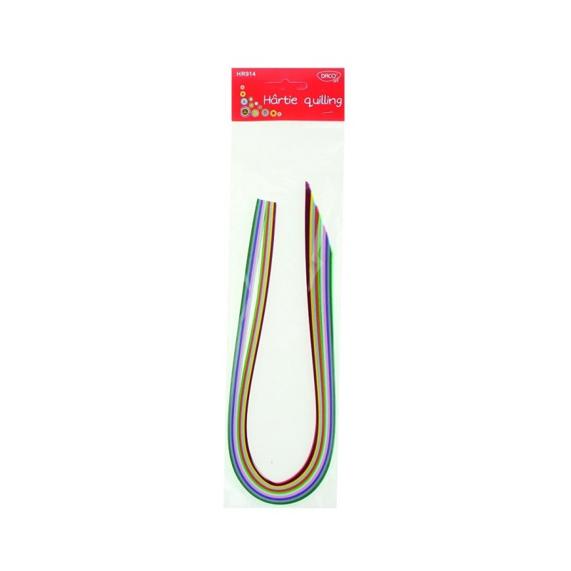Hartie quilling 50x0.5 cm 100/set 10 culori DACO HR914 [1]